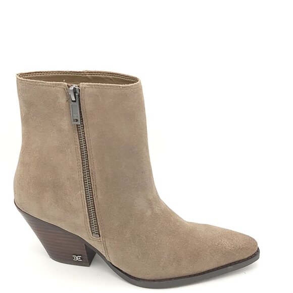 Sam Edelman Shoes - NEW Sam Edelman Jane Boots Womens 8 Western Ankle Taupe Suede Retail $200